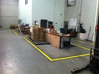 OHS Customer, Worker Safety Zones, Walkways, Forklift Symbols for factories